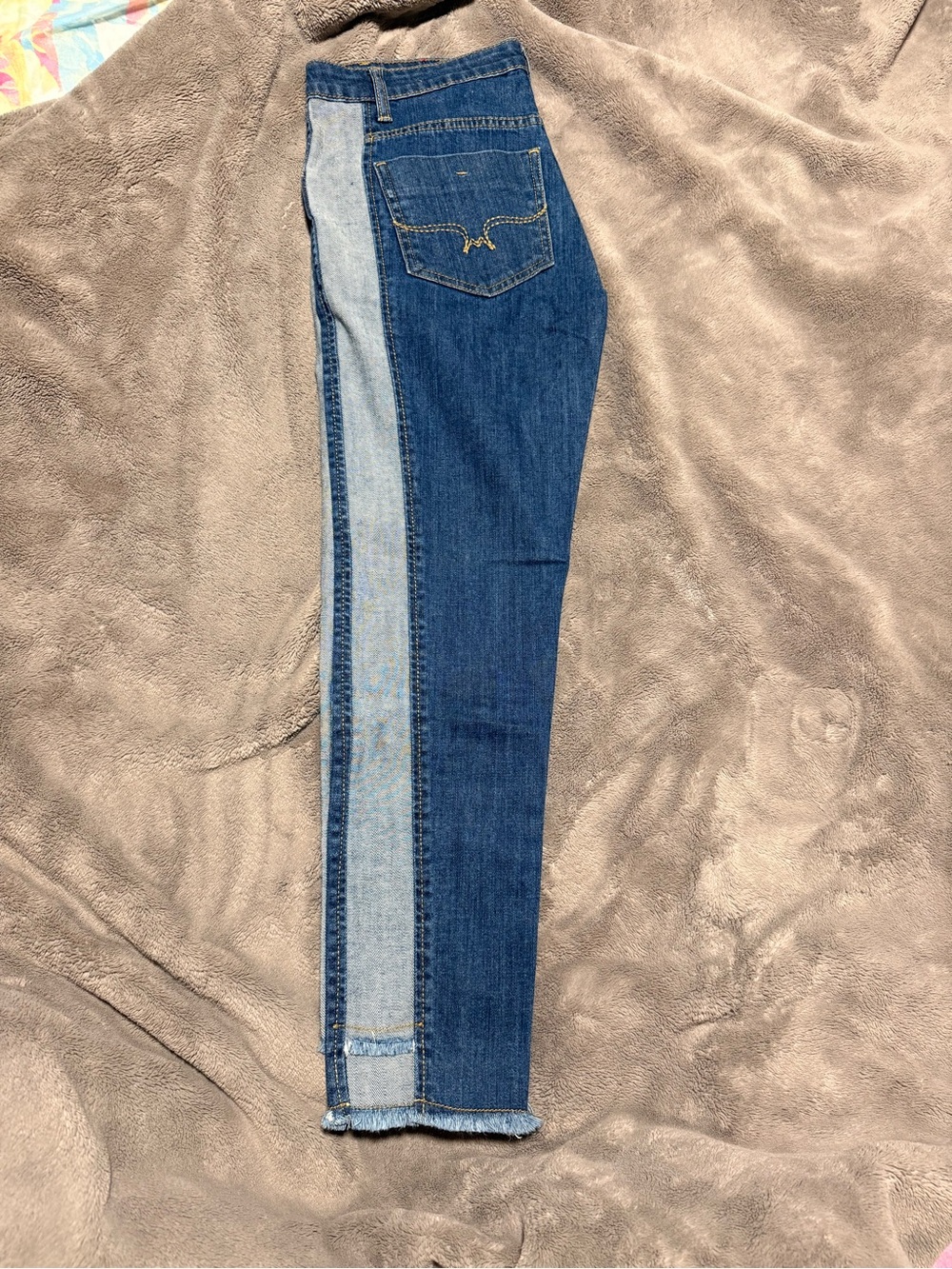 Zara Two-Tone Blue Skinny Jeans